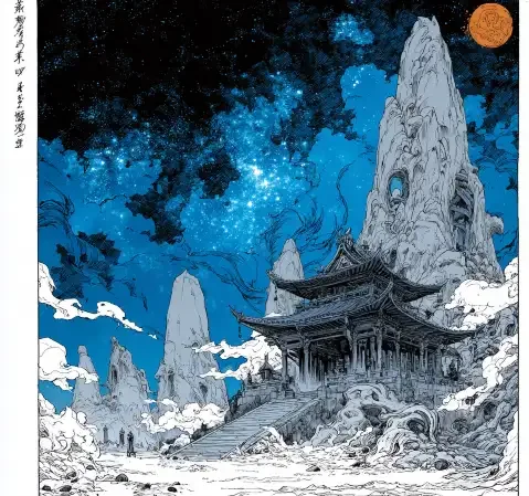 自然纪录画面，野生动物在晨雾中活动